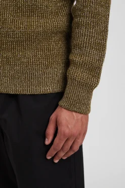 Hagen Wool Cotton Rib Full Zip Jacket