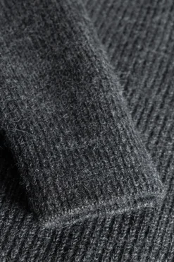 Hagen Wool Cotton Rib Full Zip Jacket