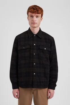 Hjalmer Insulated Wool Check Overshirt