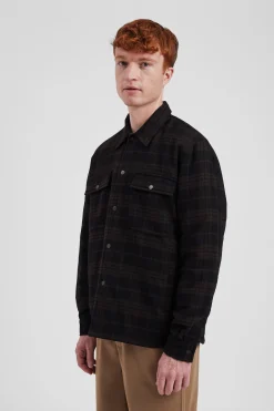 Hjalmer Insulated Wool Check Overshirt