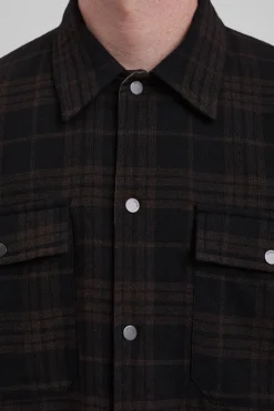 Hjalmer Insulated Wool Check Overshirt