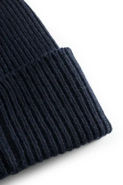 Merino Lambswool Rib N Logo Beanie