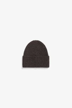 Merino Lambswool Rib N Logo Beanie