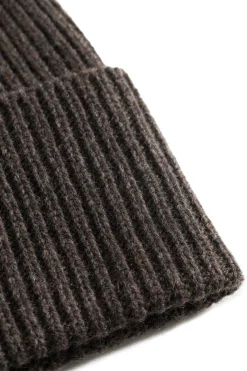 Merino Lambswool Rib N Logo Beanie