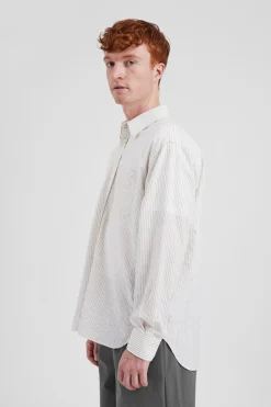 Mo Oversized Striped Shirt