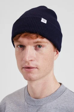 Wool Cotton Rib Beanie
